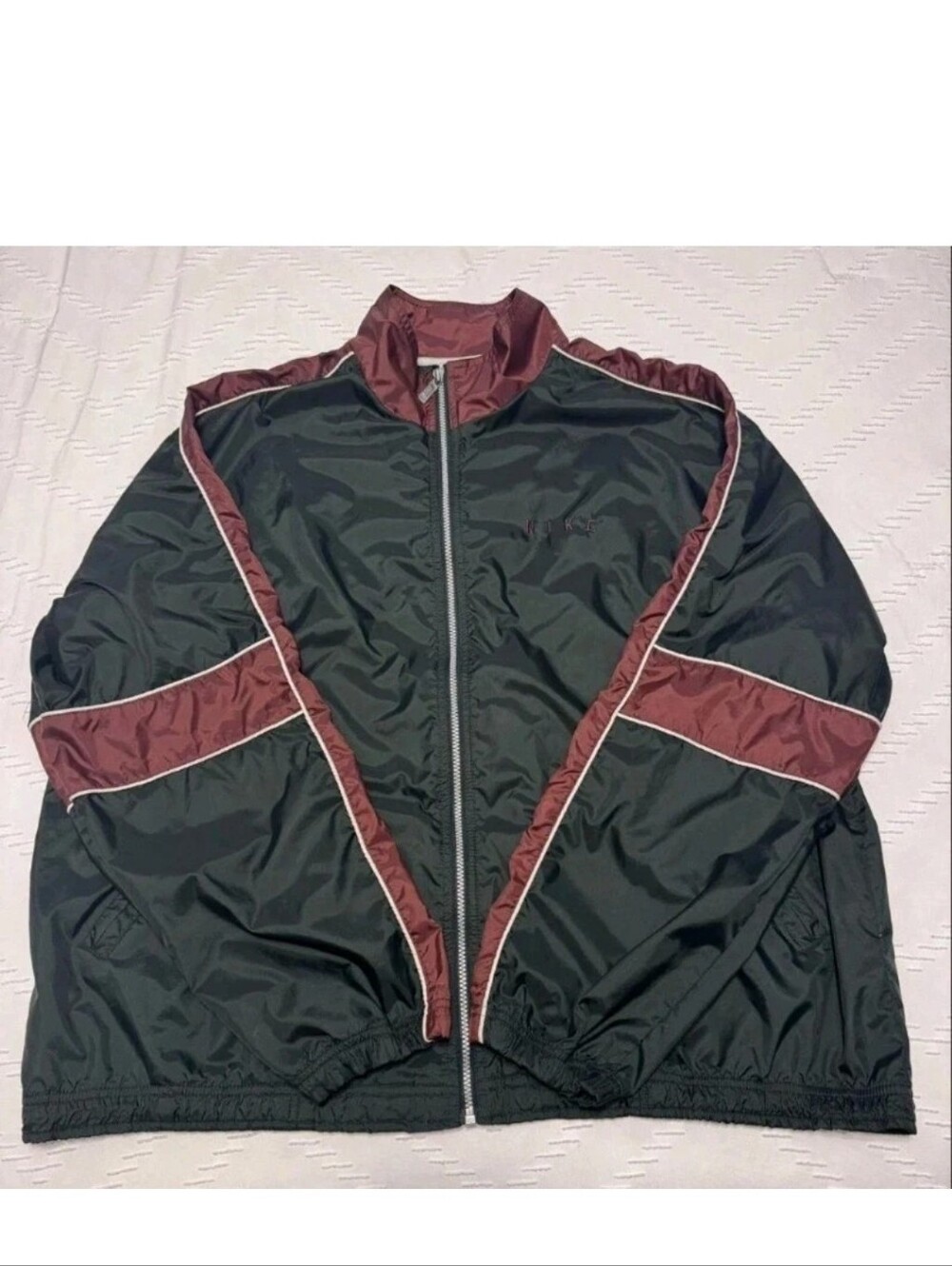 Nike Red Black White Tag Color Block Windbreaker Jacket Size Large Vintage 90s